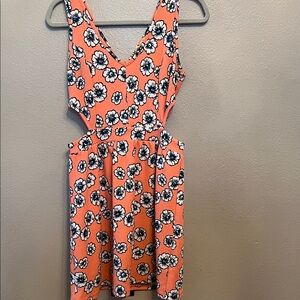 Always Floral Orange Midi Dress